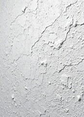 Obraz premium Rough-brushed plastered surface with a white coating, worn appearance, rugged finish, textured wall