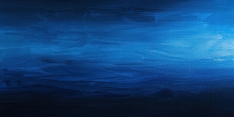 Fototapeta premium horizontal blue oil paint abstract brush stroke, clue strain dark black low and top