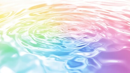 Colorful pastel RGB soft water ripples on the surface,Rainbow colors background
