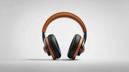 Premium Wooden Headphones Luxury Audio Music Brown Leather Wireless Stereo Sound