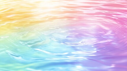 Colorful pastel RGB soft water ripples on the surface,Rainbow colors background