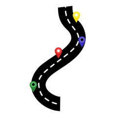 Road Map Journey Route Location