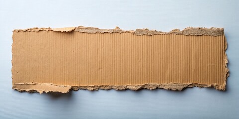 Torn Piece of Cardboard on a Solid Background with Ample Copy Space for Creative Design and Marketing Needs