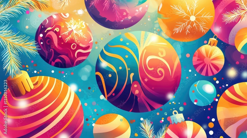 Poster clean vector design of happy holidays in festive colors