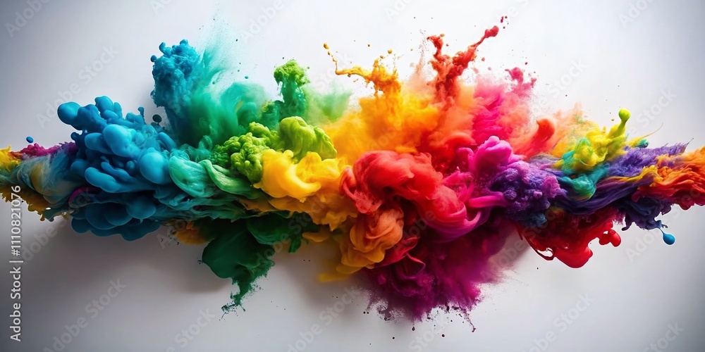 Aufkleber vibrant abstract color splash isolated on white background capturing the essence of artistic express