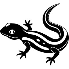 salamander silhouette vector illustration