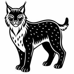 lynx silhouette vector illustration