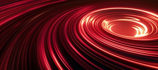 Fototapeta premium glowing red round waves background, spin, swirl 11
