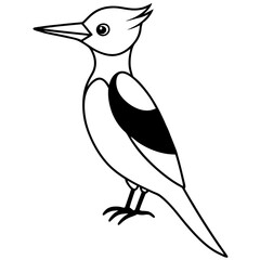woodpecker silhouette vector illustration