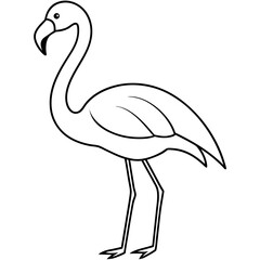 flamingo silhouette vector illustration