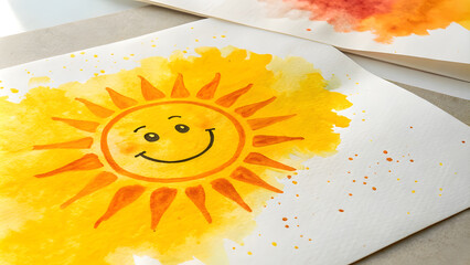 Yellow and Orange Watercolor Stains Radiating Warmth. Perfect for: Autumn festivals, Thanksgiving, Summer decor
