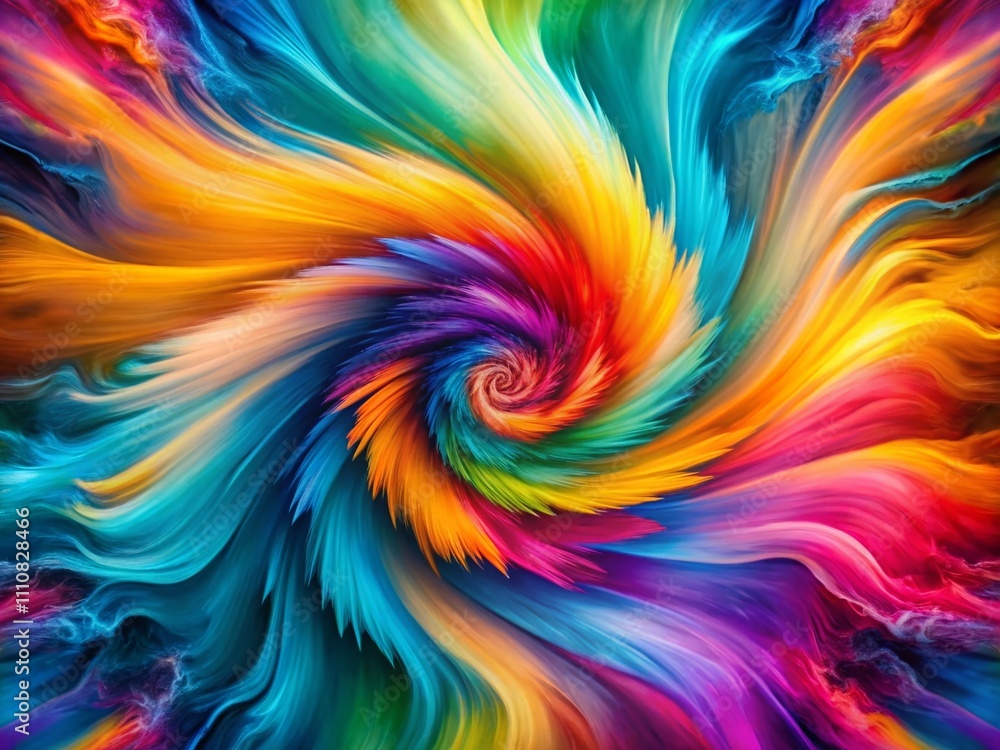 Poster vibrant tie dye abstract patterns in long exposure photography capturing dynamic color blends and fl