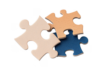 Wooden Jigsaw Puzzle In Progress Completed Pieces Scatter