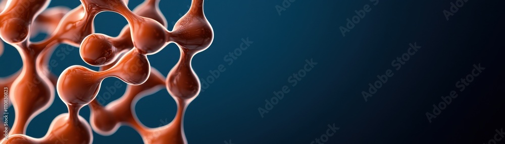Leinwandbilder abstract representation of interconnected shapes with a smooth, organic texture against a dark backg