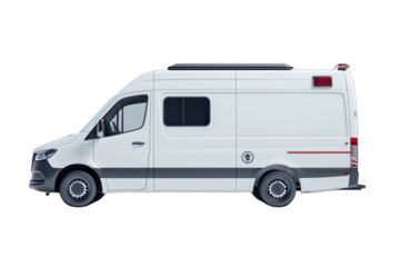 Ambulance for Mockup with Isolated Background
