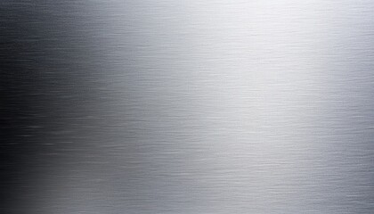 A smooth, reflective brushed metal surface displaying subtle lines and variations in light.