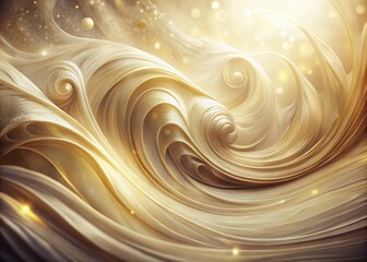 Vintage Style Photography of Abstract White and Gold Swirl Wave Background Capturing the Essence of Elegance and Luxury in Fine Art Composition for Home and Office Decor