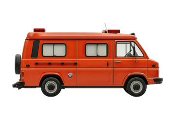 Ambulance for Mockup with Isolated Background