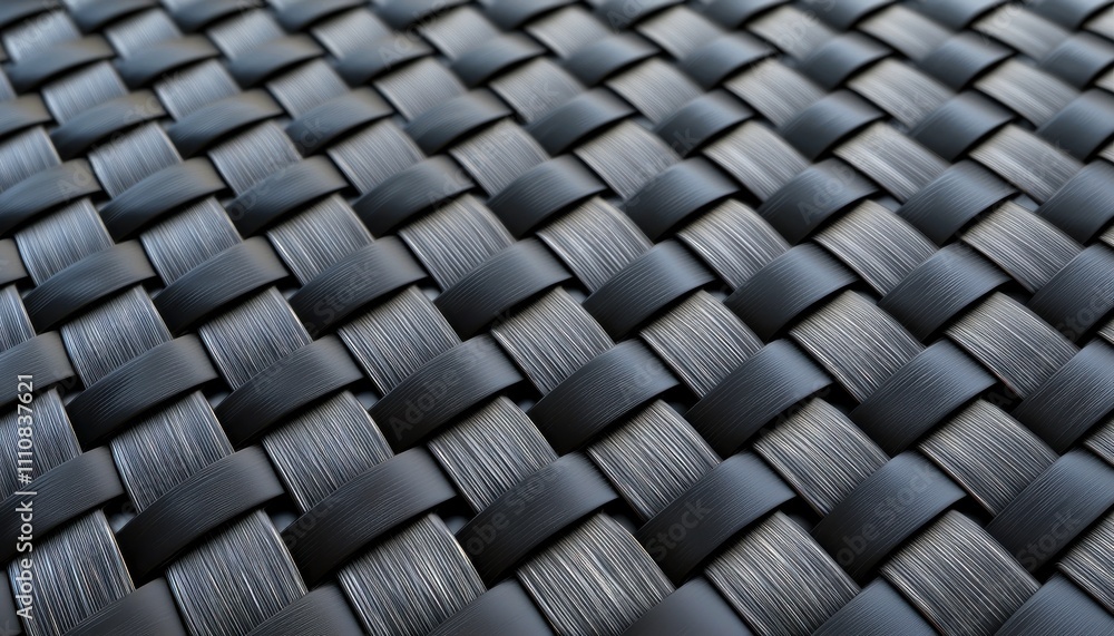 Poster A close-up of a textured woven surface showcasing intricate patterns and a dark color scheme.