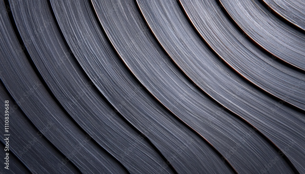 Poster a textured surface featuring graceful, wavy lines in shades of gray, creating a modern and dynamic v