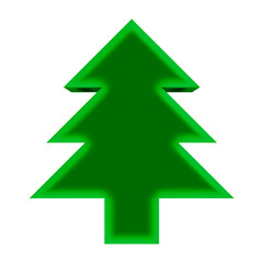 Fototapeta premium 3D green Christmas Tree on transparent background