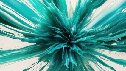 Fototapeta premium Abstract watercolor paint background by teal color blue and green with liquid fluid texture for backgrounD