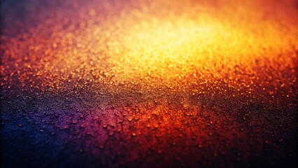 Warm Gradient Abstract Background with Grainy Noise Effect in Orange, Black, Purple, Red, and Blue Tones for Trendy Social Media Banner and Poster Design