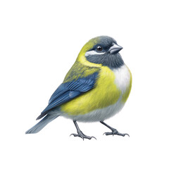 Obraz premium Vibrant Yellow and Blue Bird Illustration