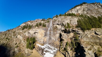 waterfall and ice
