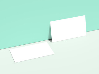 White Minimal Business Card Mockup