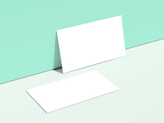 White Minimal Business Card Mockup