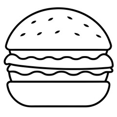 Hamburger Line Icon. Editable Stroke. Pixel Perfect. 