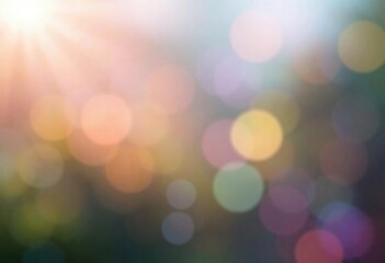 Fototapeta premium Rainbow Gradient with Soft Focus and Bokeh Blur, pastel colors, soft focus, creative visual