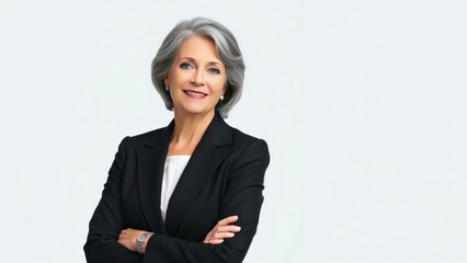 Confident Professional Woman in Black Blazer Pose for Business, Leadership, and Corporate Headshots