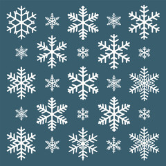 Unique Snowflake Vector Art Pack for Christmas Ornaments and Seasonal Projects.