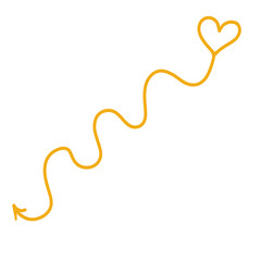 Heart with arrow Clip art for decoration digital art