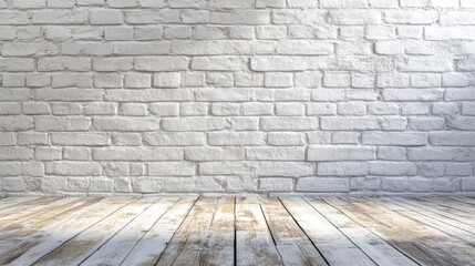 Fototapeta premium Inspiring modern home white brick walls