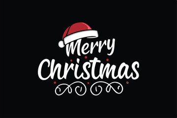 Merry Christmas Typography Design 