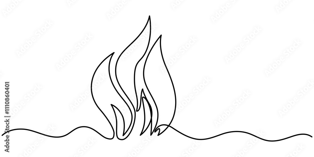 Aufkleber continuous line drawing of the olympic torch. single line drawing of the olympic torch. line art of 