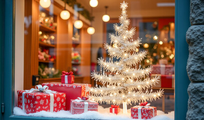 beautiful Christmas gift shop window