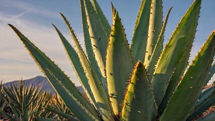 Foxtail Agave Plant Close Up Image