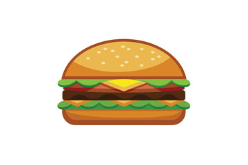 hamburger isolated on white background