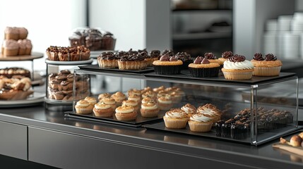 Delicious Assortment Of Cupcakes And Pastries Displayed