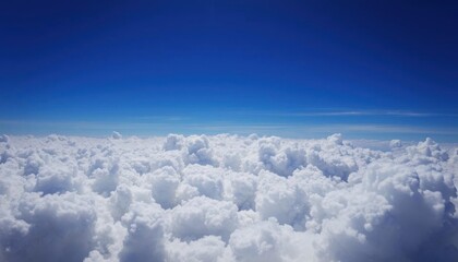 a view of a blue sky with white clouds