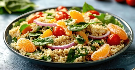 Vegetable Millet Salad. AI generated illustration.