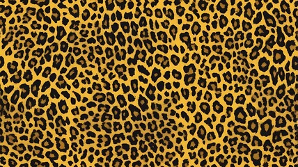 Golden Yellow Leopard Print Animal Skin Texture