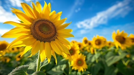 Sunflowers in a Field