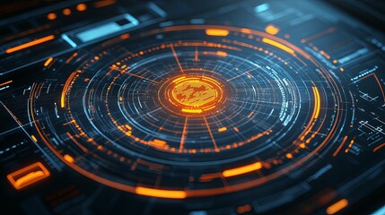 Abstract Futuristic Technology Interface Design