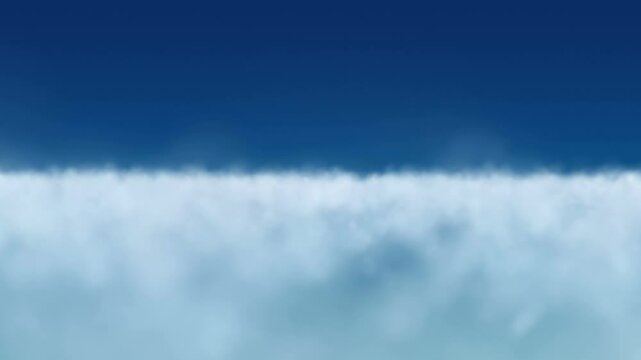 Flying Above Altocumulus Clouds with Blue Sky Loop - High Dense