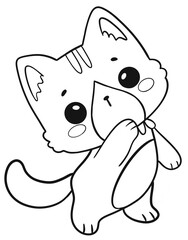 illustration of a cartoon cat